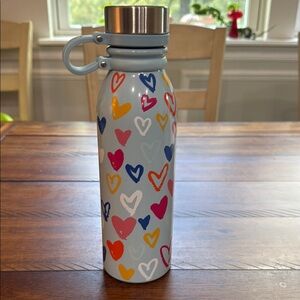 Brighton Blue, Red, Yellow and White Thermos with Heart Design